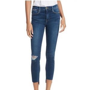 FRAME Denim Baisley Le High Staggered Hem Jeans 26